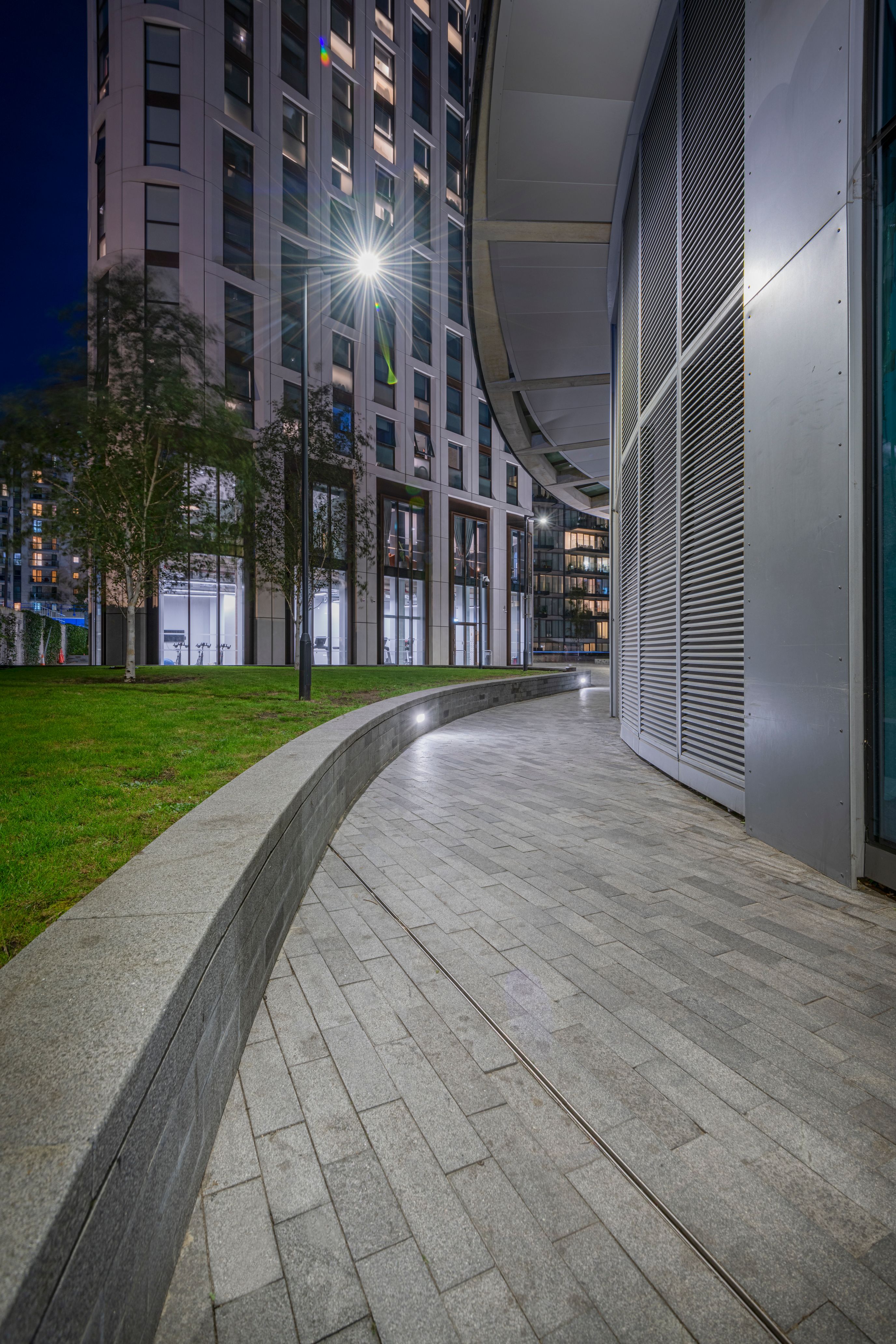Baltimore Wharf walkway and landscape lighting